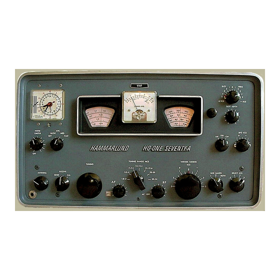 Hammarlund HQ-110A/VHF Instruction Book