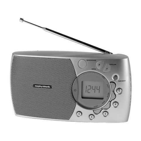 Morphy Richards 27004 Portable Radio Manuals