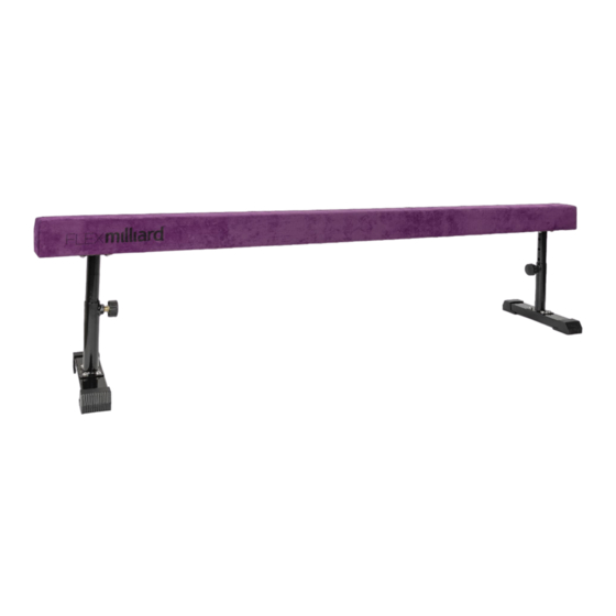 MILLIARD ADVANCED BALANCE BEAM USER MANUAL AND CARE INSTRUCTIONS Pdf