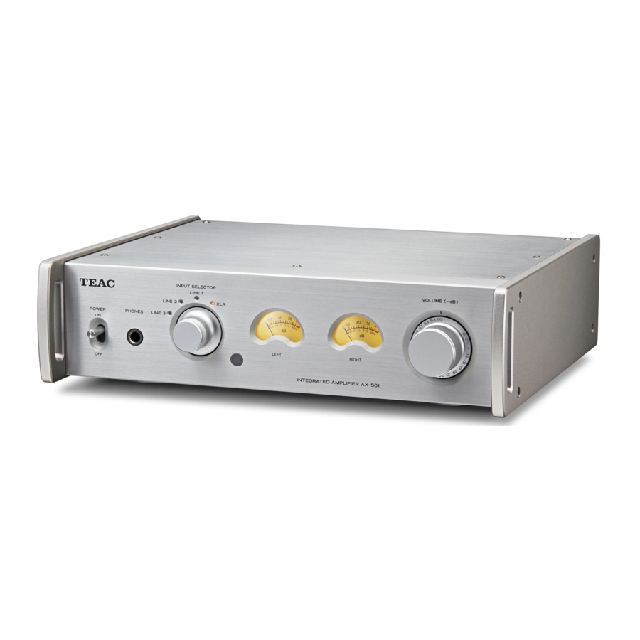 Teac AX-501 - Amplifier Manual