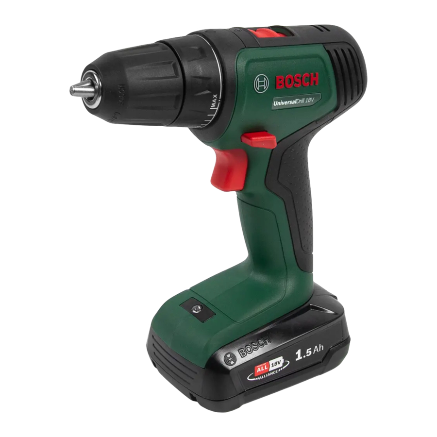 Bosch UniversalDrill 18V, UniversalImpact 18V Manual