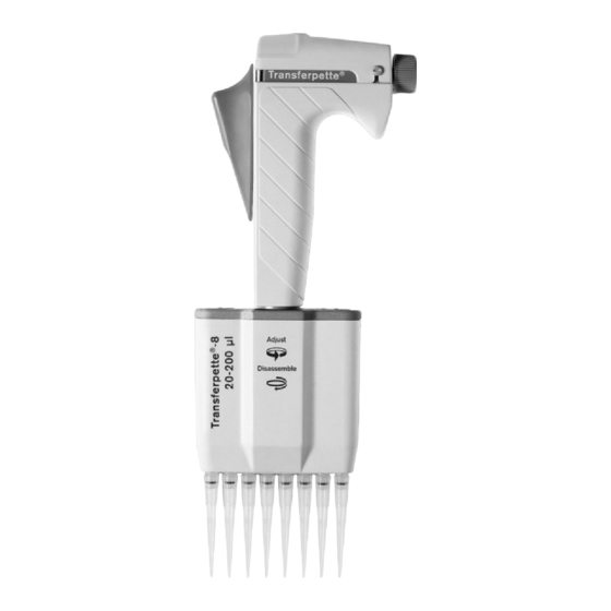 BrandTech Scientific Transferpette-8 Operating Manual