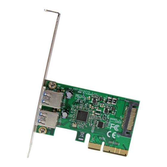 StarTech.com PEXUSB312A Instruction Manual