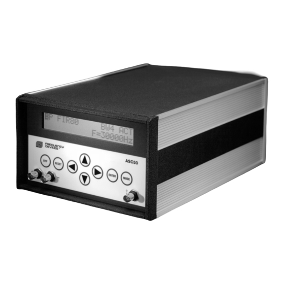 Frequency Devices ASC-50 Operation Manual