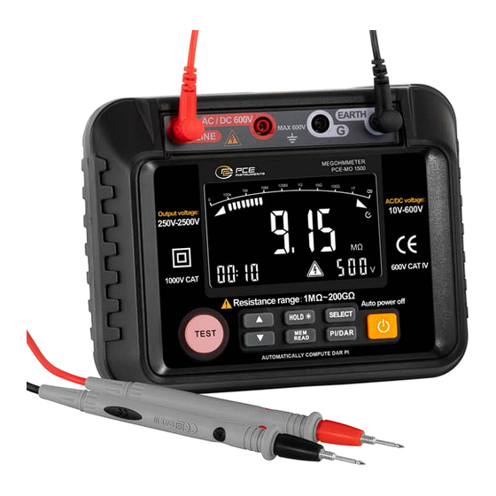 PCE Instruments PCE-MO 1500 User Manual
