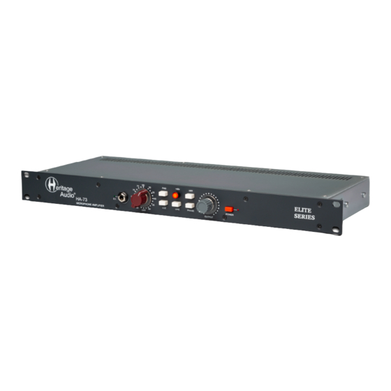 Heritage Audio ELITE Series User Manual