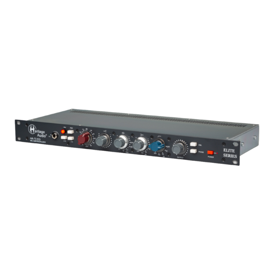 Heritage Audio ELITE Series User Manual