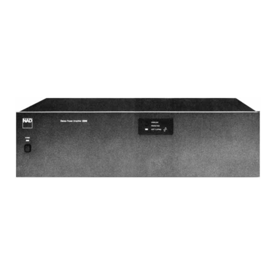 NAD power amplifier 2200 Specification Sheet