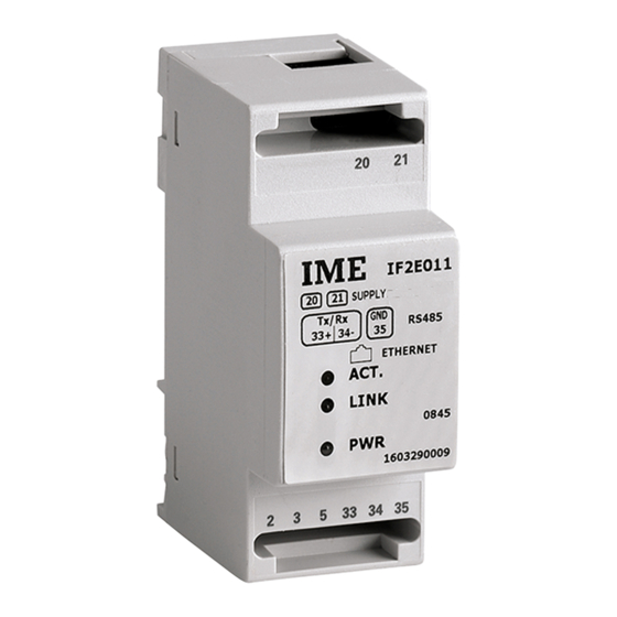 IME IF2E011 User Manual