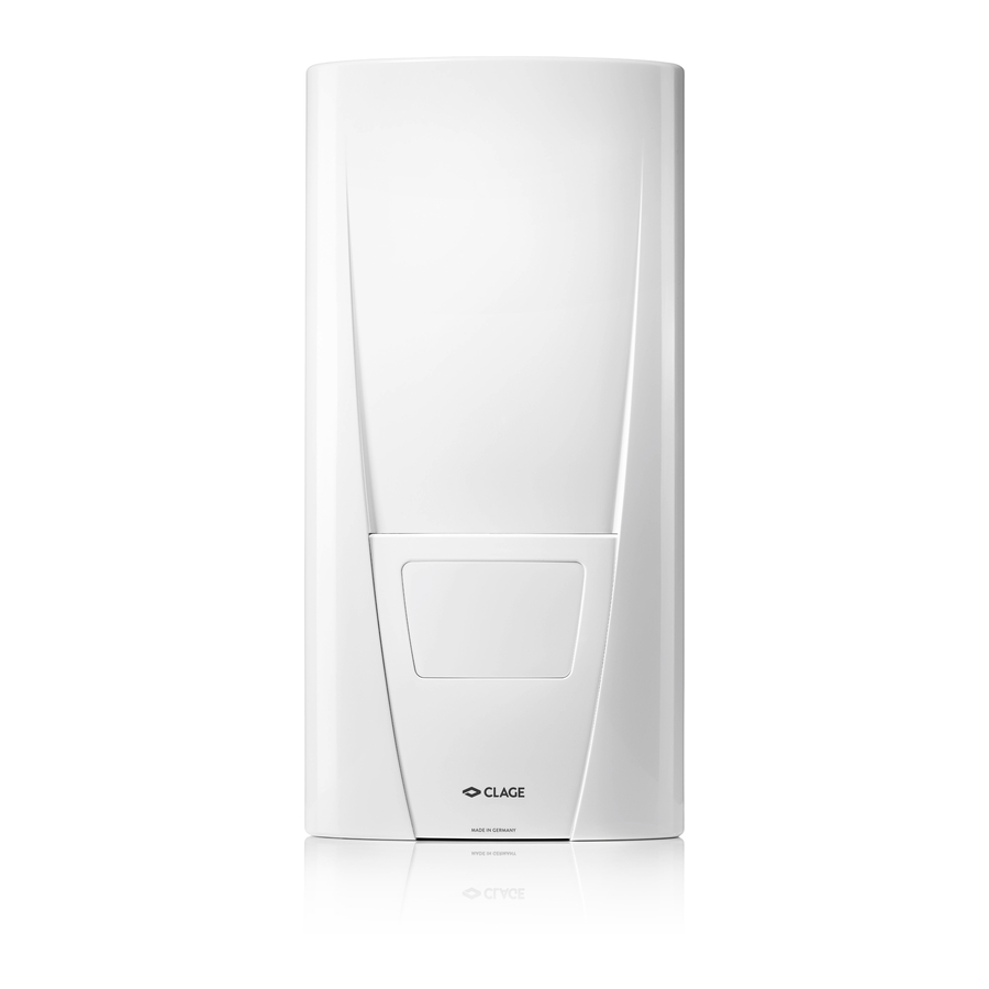 clage DBX Installing Instructions For The Professional