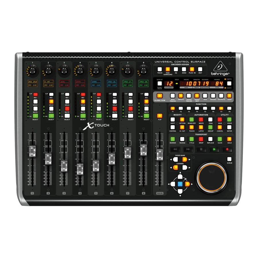 Behringer X-TOUCH Quick Start Manual