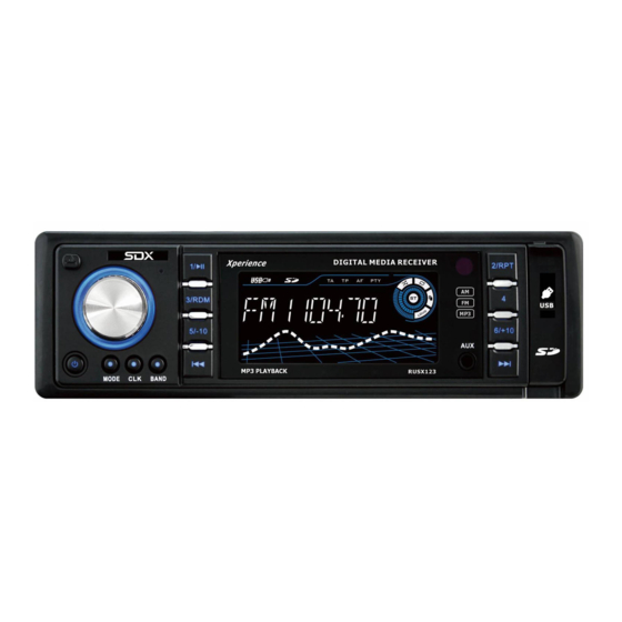 SDX Audio RUSX123 User Manual And Installation Instructions