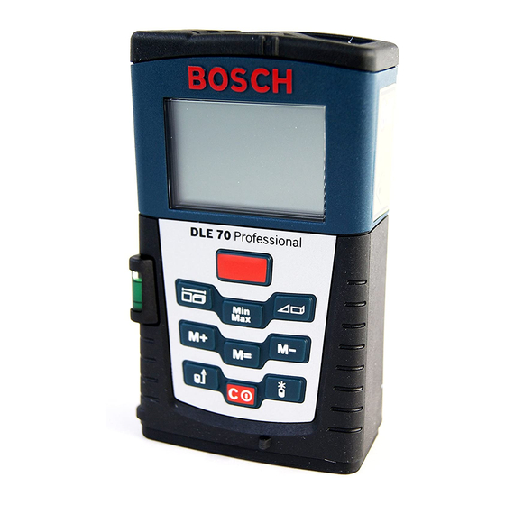 Bosch DLE 70 Professional Manuals