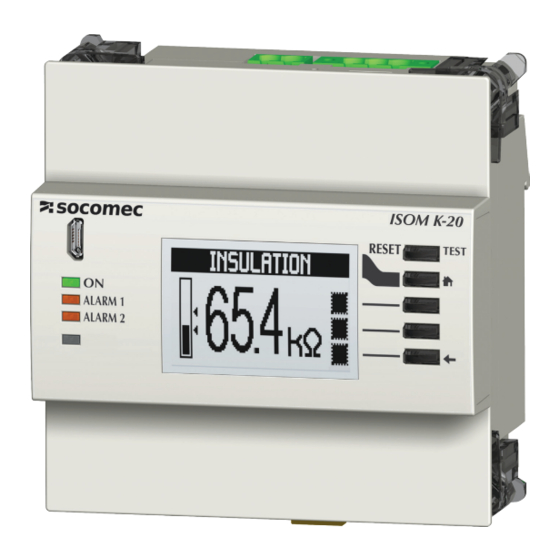 socomec ISOM K-20 Installation And Operating Manual