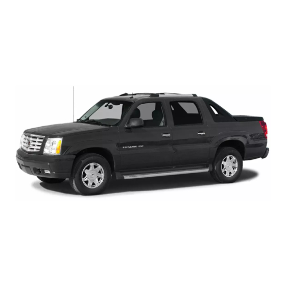 Cadillac Escalade EXT 2004 Customer Convenience/Personalization Manual