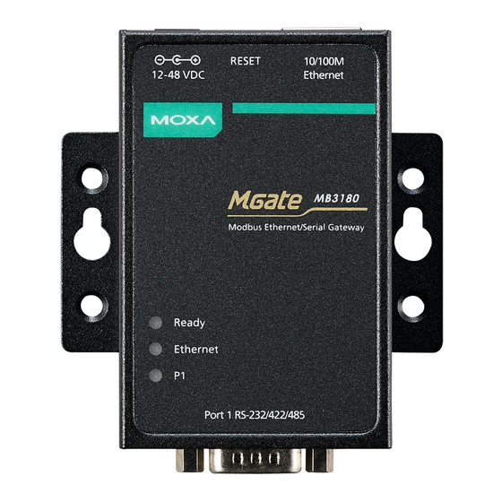 Moxa Technologies MGate MB3000 User Manual