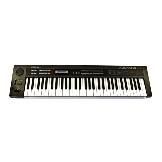 Roland Alfa JUNO-2 Owner's Manual