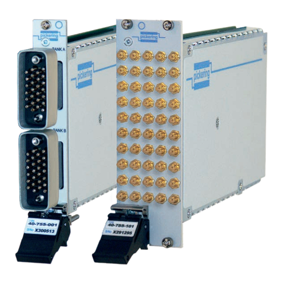 Pickering Module Manuals