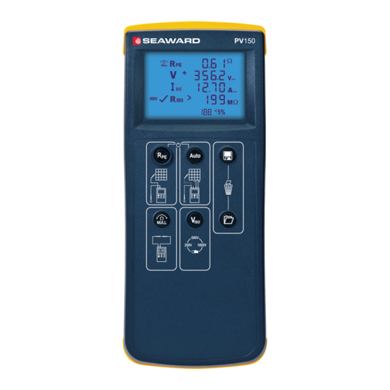 Seaward Solar PV150 Operating Instructions Manual