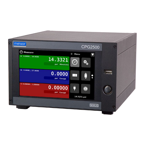 mensor CPG2500 Operating Instructions Manual