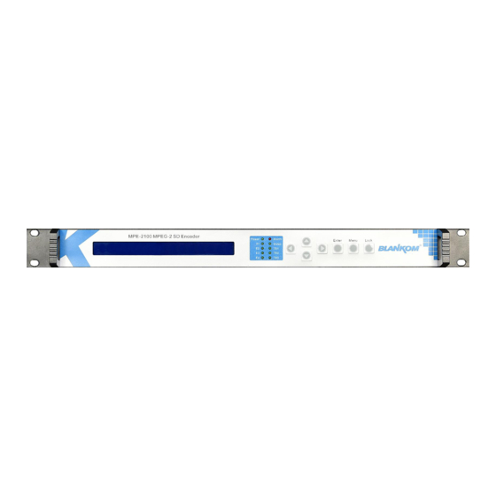 Irenis BLANKOM MPE-2100 Quick Start Manual