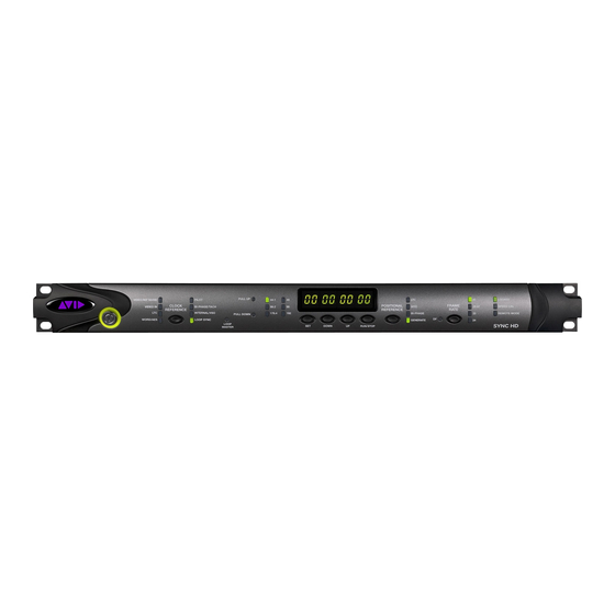 Avid Technology SYNC HD Manual