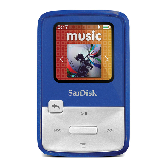 Sandisk Sansa Sansa Clip Zip 4GB Manuals
