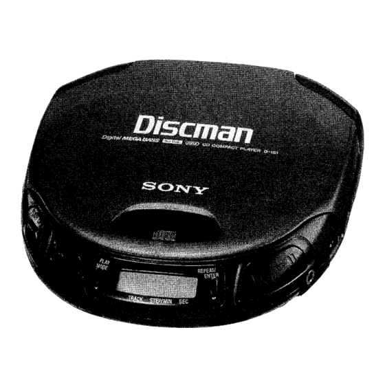 Sony Discman D-151 Manuals