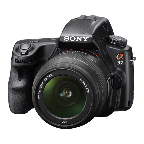 Sony SLT-A37 Instruction Manual