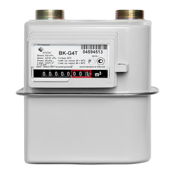 Elster BK-G1.6 Operating Instructions Manual