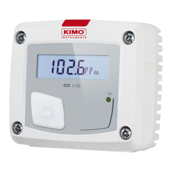 Kimo CO 110 Technical Data Sheet