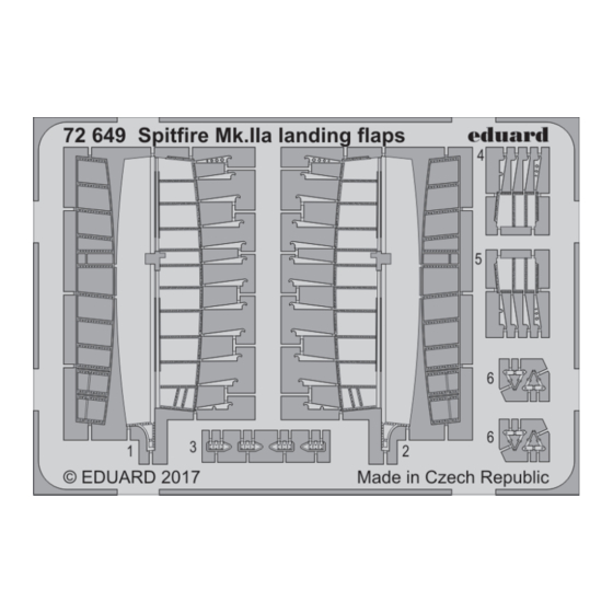 Eduard Spitfire Mk.IIa landing flaps Manual