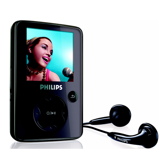 Philips GoGear SA3025 Specifications