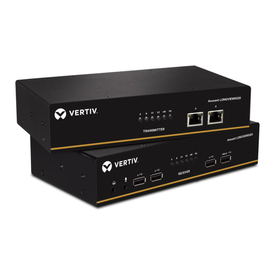 Vertiv Avocent LongView 5020P Installer/User Manual