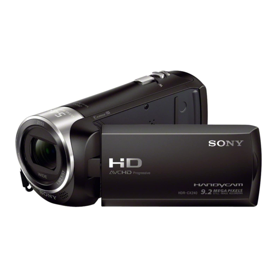Sony HDR-CX240 Help Manual