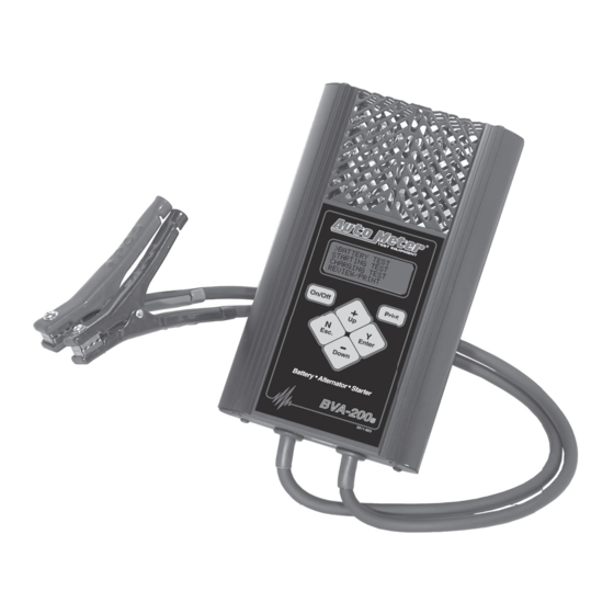 Auto Meter BVA-200EX Operator's Manual