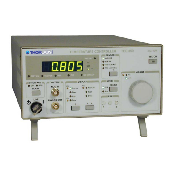 THORLABS TED350 Operation Manual
