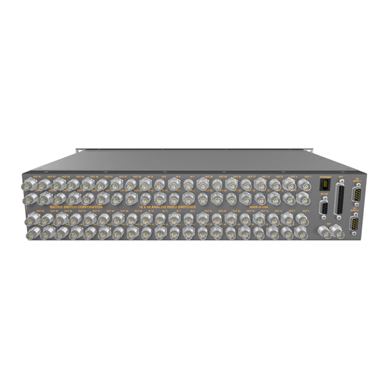 Matrix Switch Corporation MSC-V1664 Product Manual