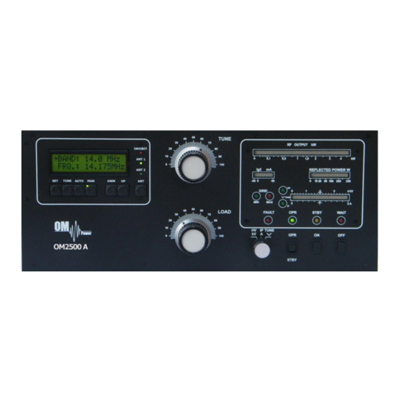 OM POWER OM2500 A-F Instruction Manual