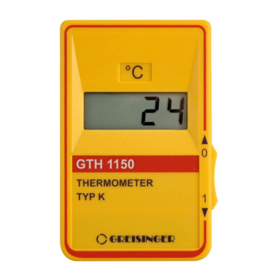 GHM GREISINGER GTH 1150 Operating Manual