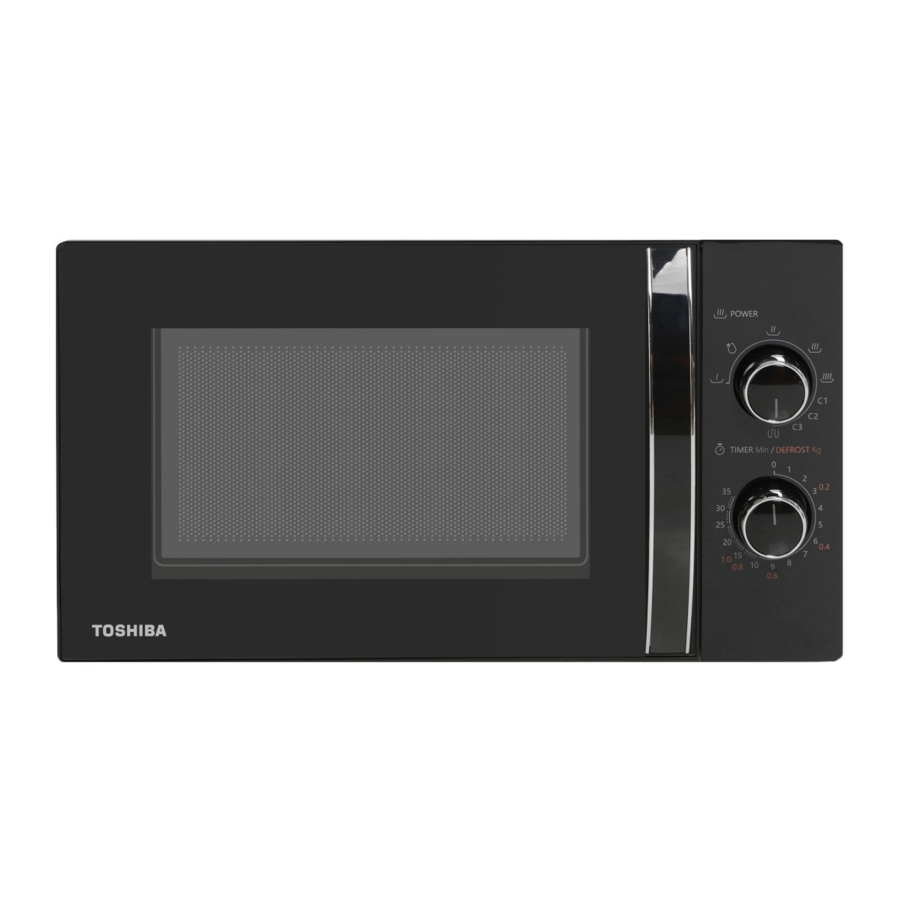 Toshiba MW-MG20P(BK/WH) - 20L Microwave Oven with Grill Function Manual