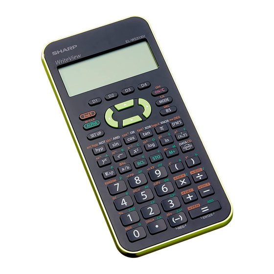 Sharp WriteView ELW506X Operation Manual