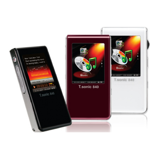 Transcend  T.sonic 840 Specification Sheet