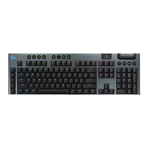 Logitech G915 X LIGHTSPEED Setup Manual