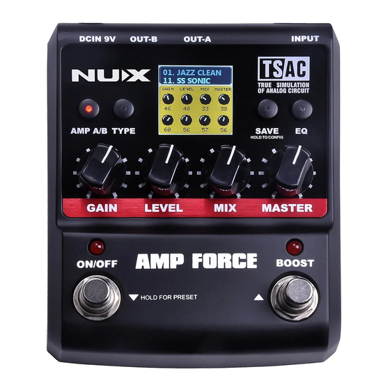 nux Amp Force Owner's Manual