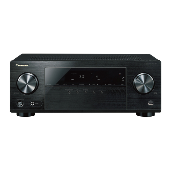 Pioneer VSX-330-K Quick Start Manual