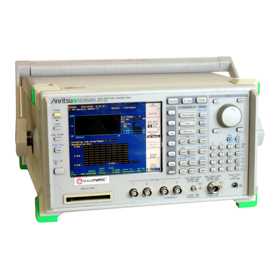Anritsu MS8609A Operation Manual