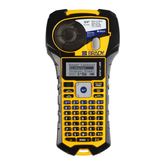 Brady BMP21-PLUS Quick Start Manual