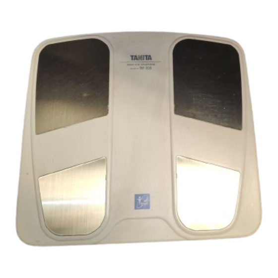 Tanita TBF-305 Instruction Manual
