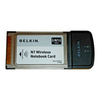Belkin N1 WIRELESS NOTEBOOK CARD F5D8011 User Manual